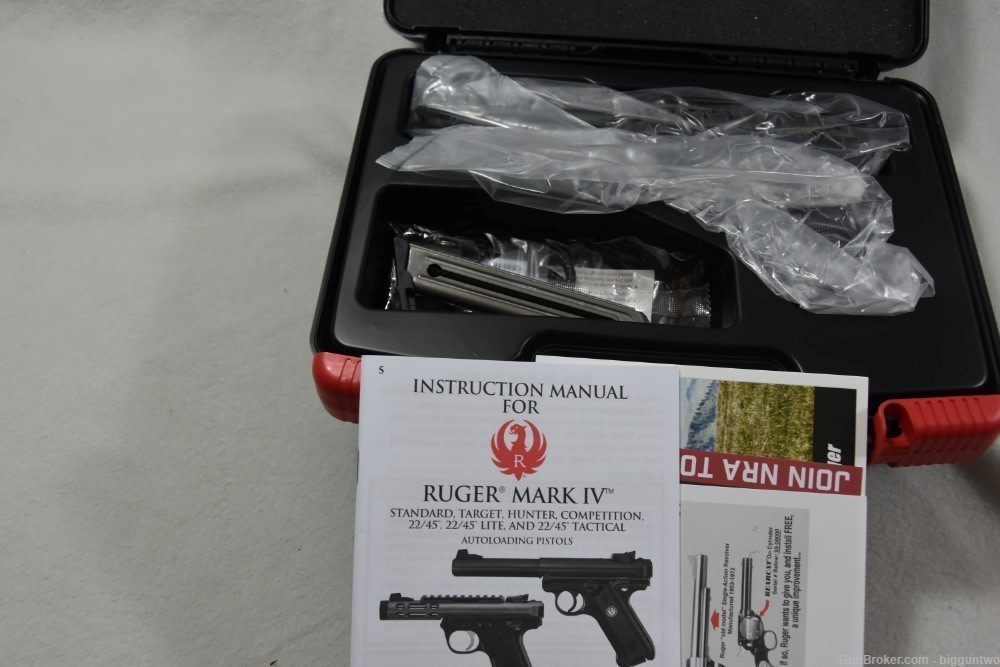 RUGER MARK IV 22/45 22 LR 5.5" 10-RD PISTOL Brand New in Durable Case-img-1