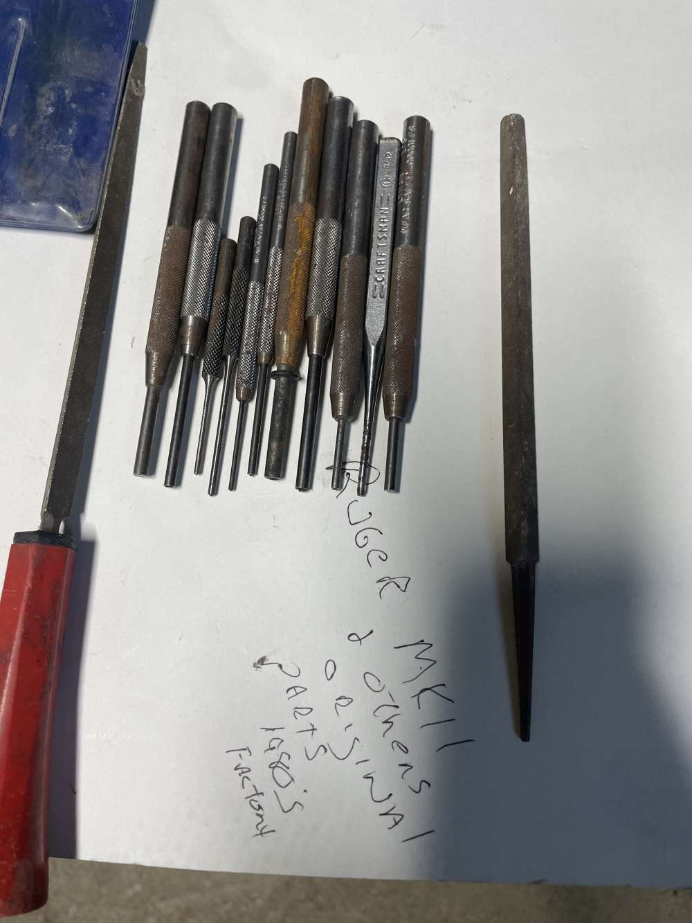 Lyman gun punches. 10. +1 craftsman. & 2 files. -img-3