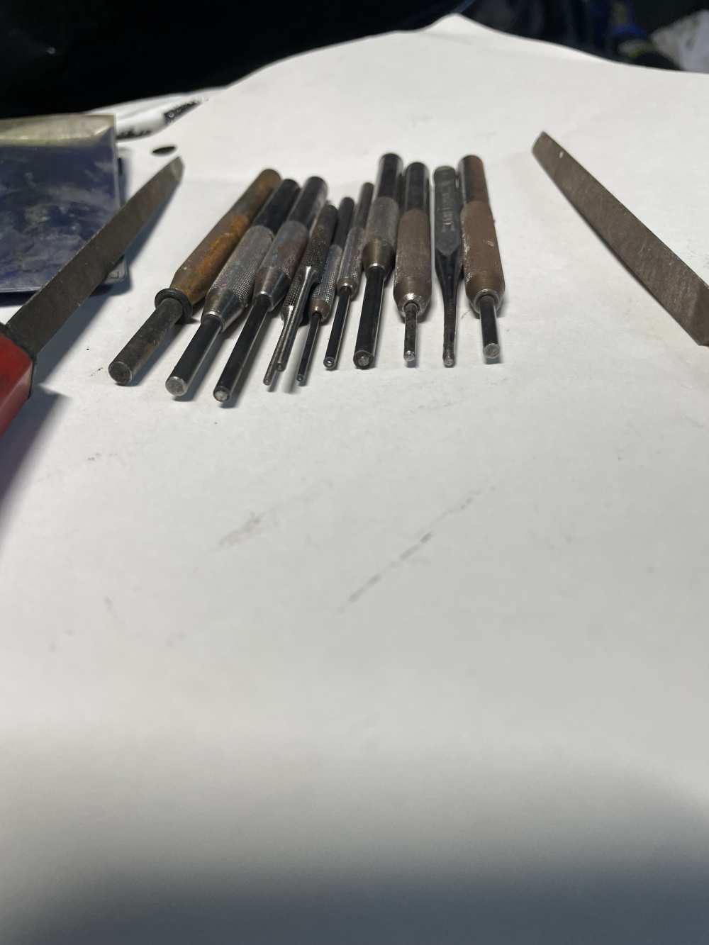Lyman gun punches. 10. +1 craftsman. & 2 files. -img-2
