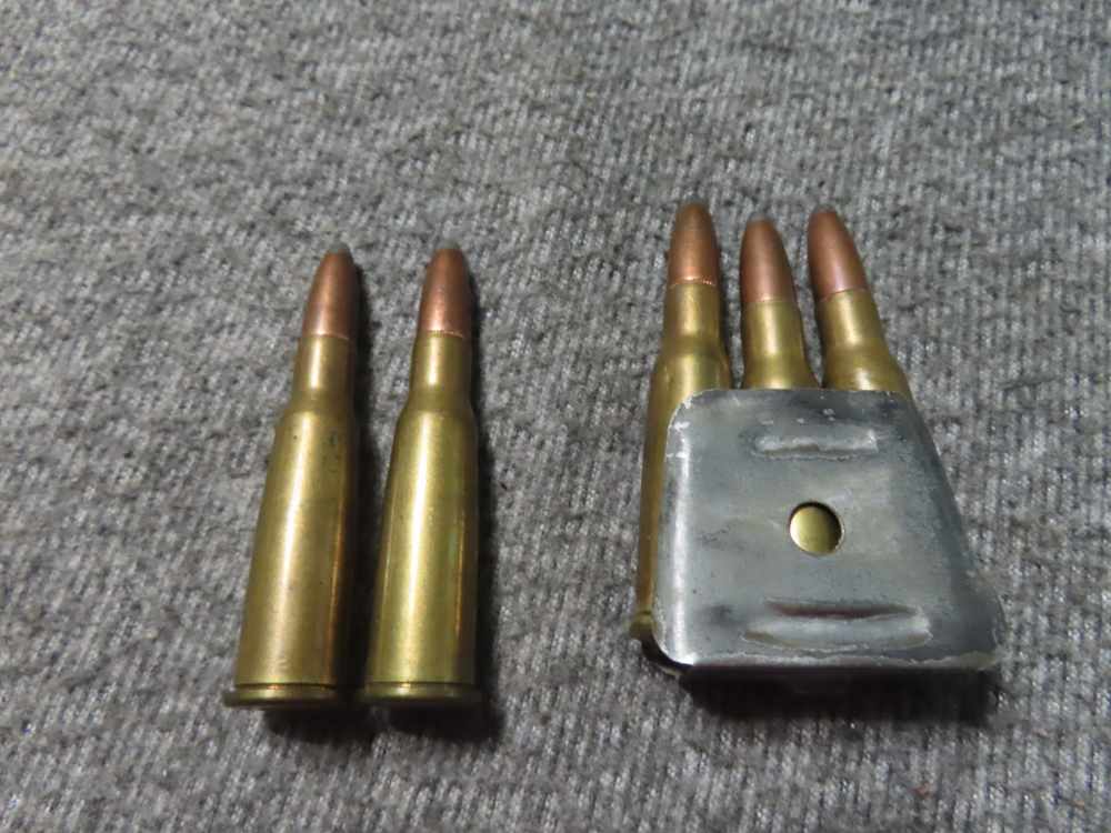 5 ROUNDS OF "REM-UMC" M ADE 8mm LEBEL AMMO & ORIGINAL 3 SHOT CLIP-img-6
