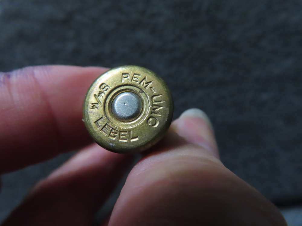 5 ROUNDS OF "REM-UMC" M ADE 8mm LEBEL AMMO & ORIGINAL 3 SHOT CLIP-img-2