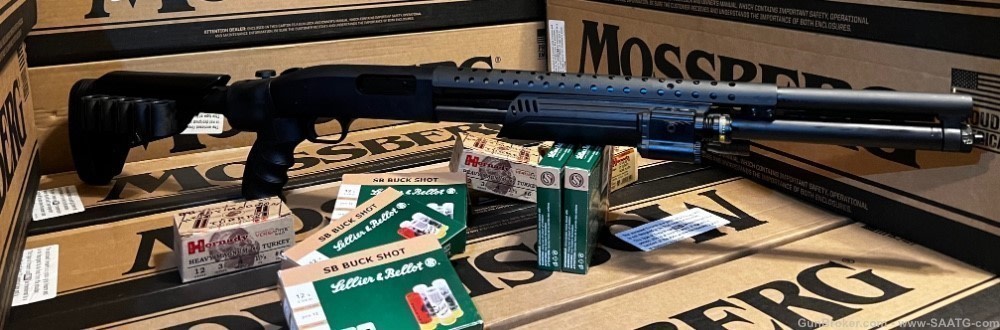 Mossberg Tactical Defense Riot Assault 12ga Shotgun BLACK Side Fold Stock-img-5