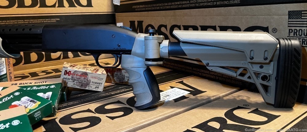Mossberg Tactical Defense Riot Assault 12ga Shotgun FDE Side Folding Stock-img-7
