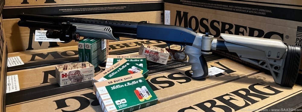 Mossberg Tactical Defense Riot Assault 12ga Shotgun FDE Side Folding Stock-img-5