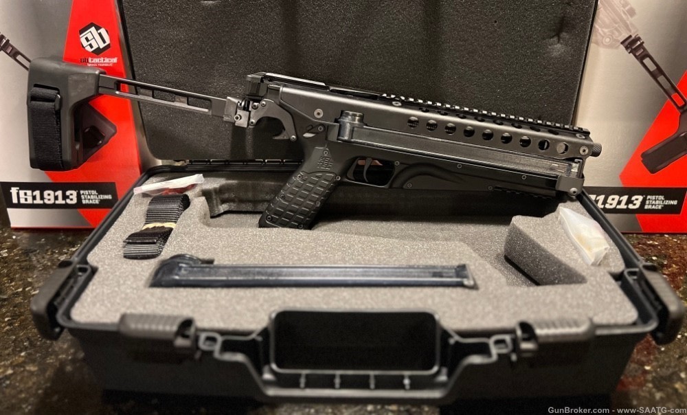 CUSTOM P50 Pistol 5.7x28mm w/ Threaded Barrel, Folding Pistol Brace, 2 Mags-img-2