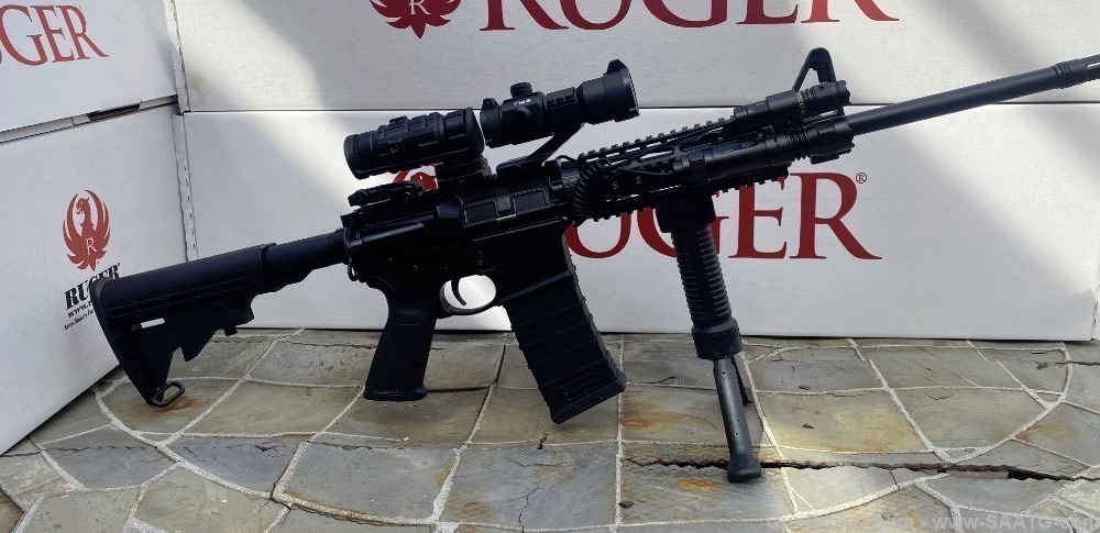 AR15 Ruger Tactical Pack AR556 RED/GREEN Dot GREEN LASER/LIGHT-img-3