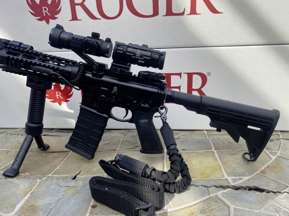 AR15 Ruger Tactical Pack AR556 RED/GREEN Dot GREEN LASER/LIGHT-img-2