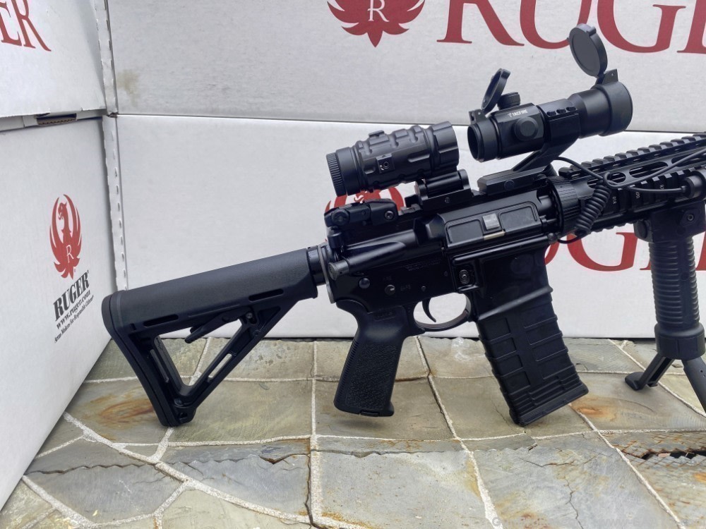AR15 Ruger Tactical Pack AR556 RED/GREEN Dot GREEN LASER/LIGHT Magpul Stock-img-5