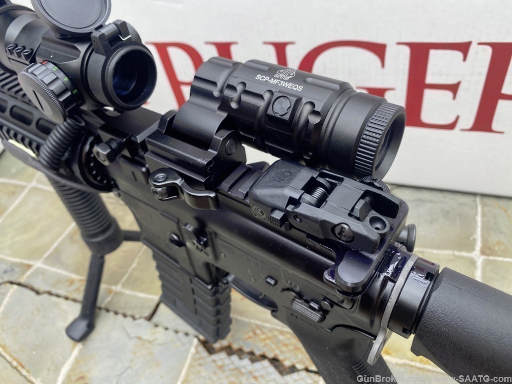 AR15 Ruger Tactical Pack AR556 RED/GREEN Dot GREEN LASER/LIGHT Magpul Stock-img-7