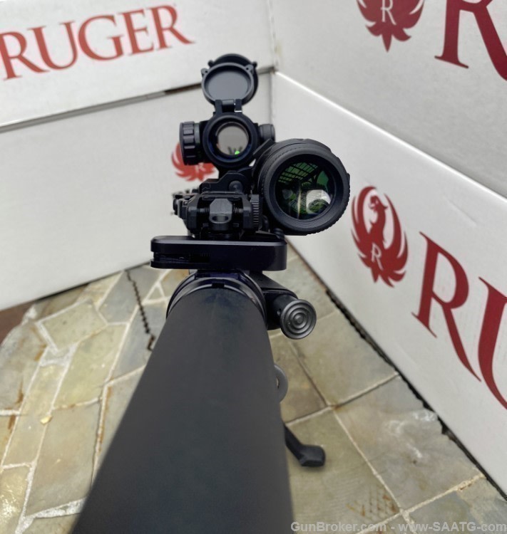 AR15 Ruger Tactical Pack AR556 RED/GREEN Dot GREEN LASER/LIGHT Magpul Stock-img-8