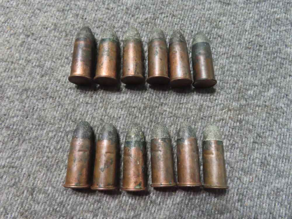 12 ROUNDS OF ANTIQUE SPENCER 56-50 RIMFIRE CALIBER CARTRIDGES-img-0