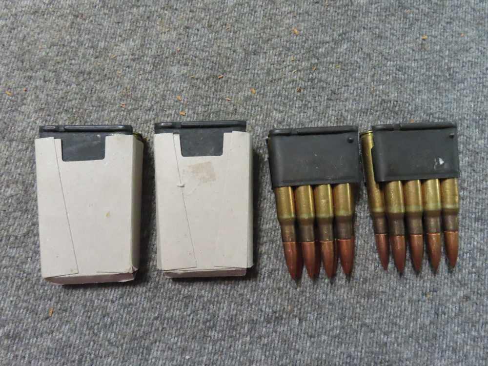 32 ROUNDS & (4) M1 GARAND EN BLOC CLIPS OF 30/06 AMMO-CLEAN-img-10