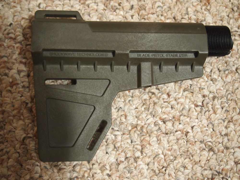 2 Shockwave Blade Pistol Stabilizers OD and Black with tubes-img-0