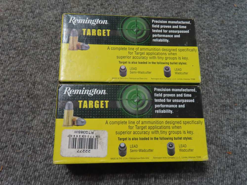 2 BOXES 100 ROUNDS REMINGTON TARGET .38 SMITH & WESSON CALIBER AMMUNITION-img-6