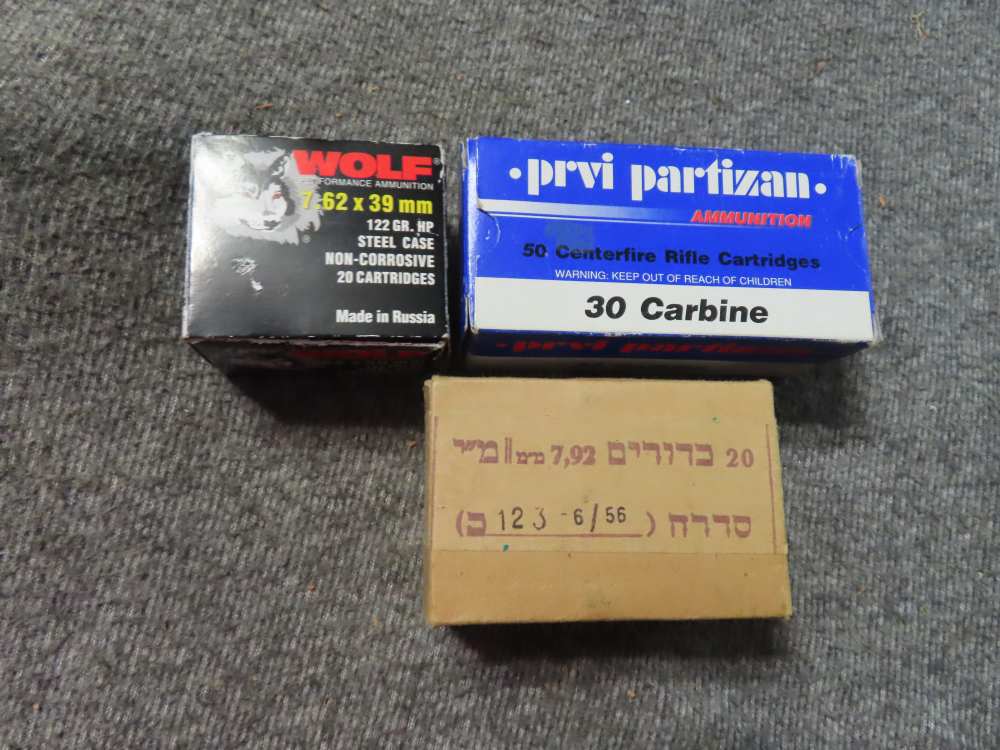PPU .30 CARBINE, WOLF 7.62x39 AND ISRAELI MADE 8mm MAUSER AMMUNITION-img-13