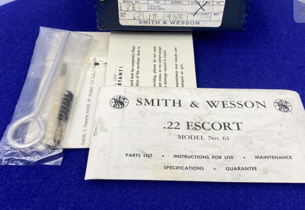 Smith & Wesson Model 61-2 Escort .22 LR Nickel – Original Box C&R-img-2