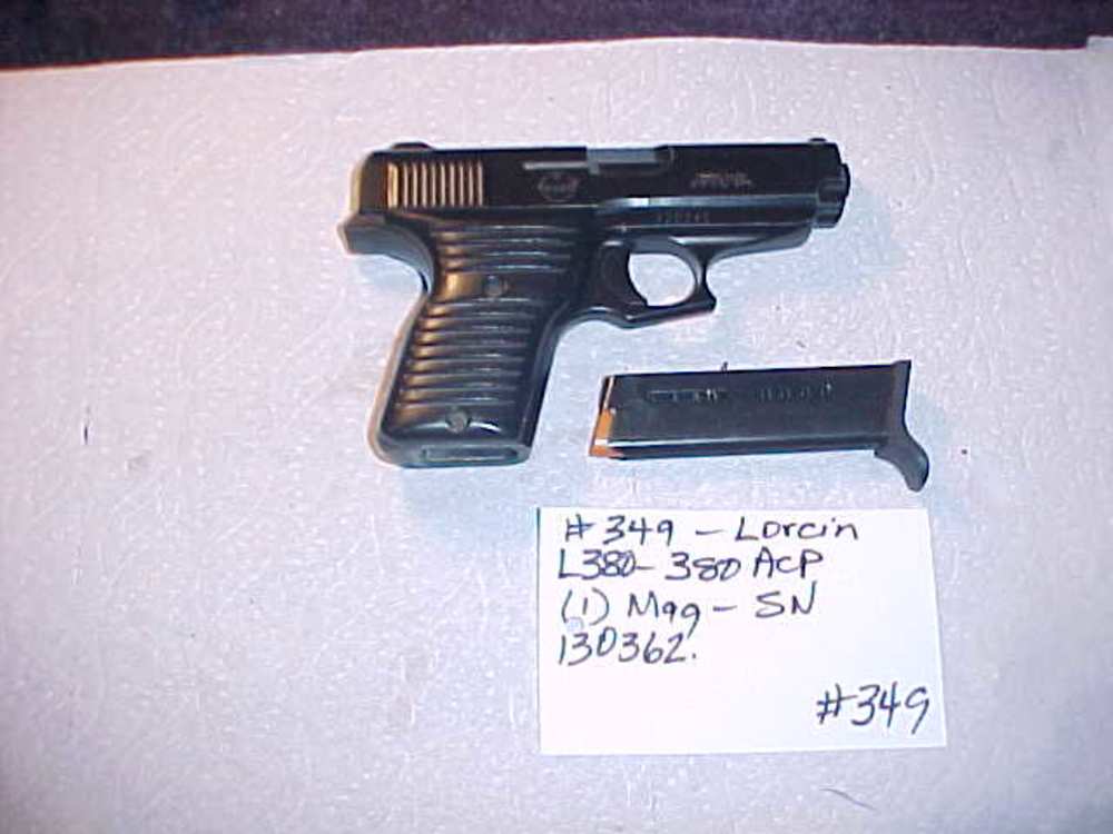 Item # 349 - Lorcin L380 - 380 ACP - (1) Magazine - SN# 130362  -img-1