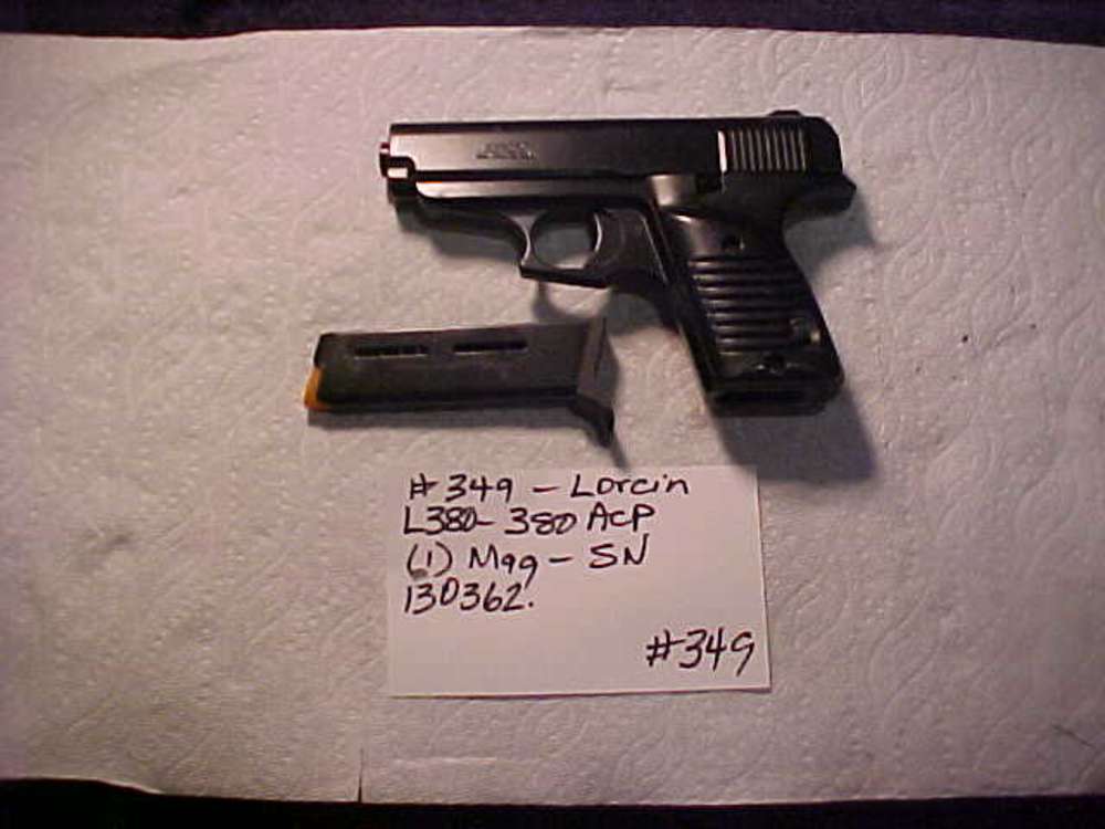 Item # 349 - Lorcin L380 - 380 ACP - (1) Magazine - SN# 130362  -img-0