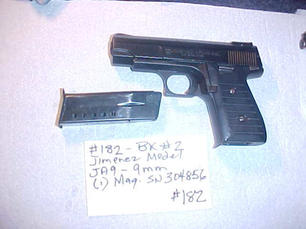 Item # 2 - Item # 182 - Jimenez Model JA9 - 9 mm - 1 Mag - SN# 304856  -img-0