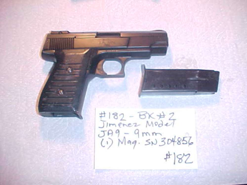 Item # 2 - Item # 182 - Jimenez Model JA9 - 9 mm - 1 Mag - SN# 304856  -img-1