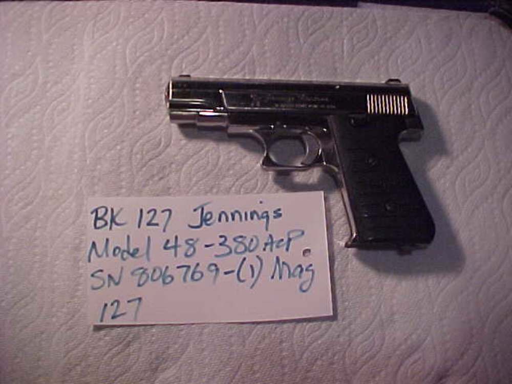 Item # 123 - Jennings Model 48 - Nickel Plated - 380 ACP - Needs Magazine  -img-2