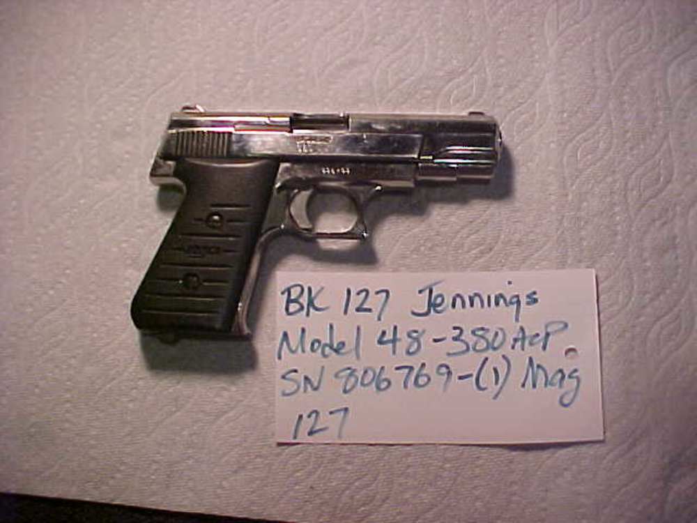 Item # 123 - Jennings Model 48 - Nickel Plated - 380 ACP - Needs Magazine  -img-3