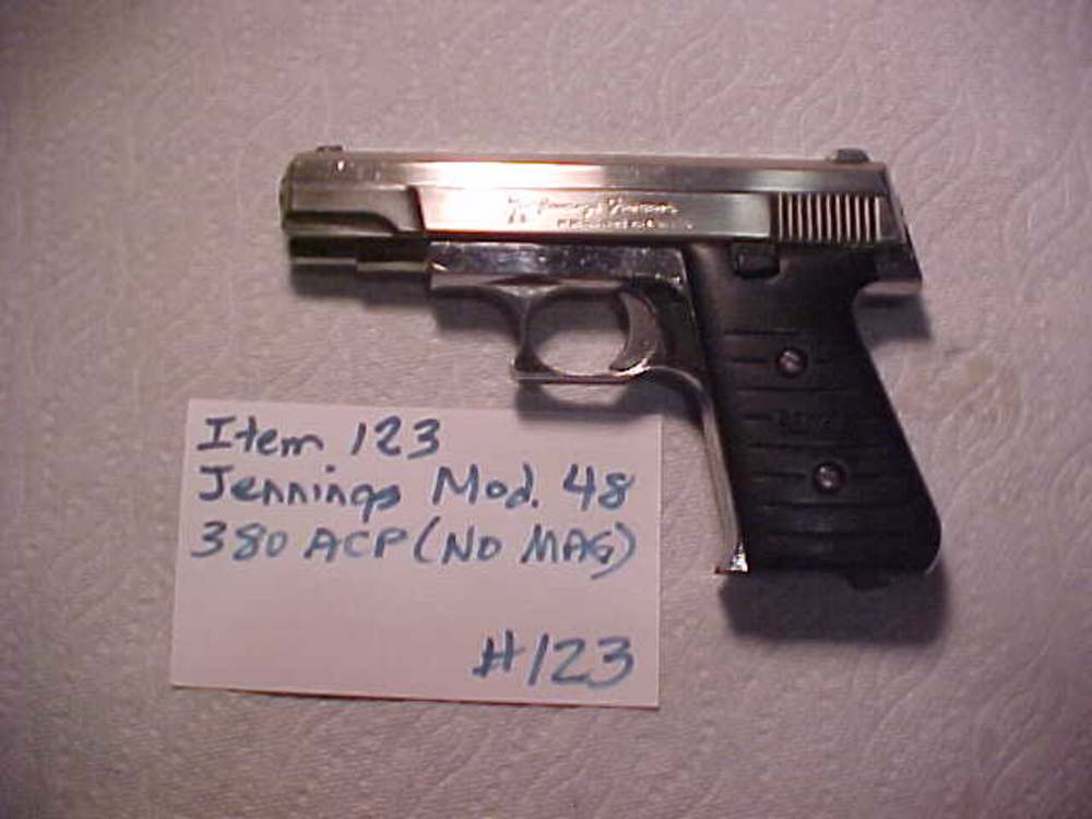 Item # 123 - Jennings Model 48 - Nickel Plated - 380 ACP - Needs Magazine  -img-0