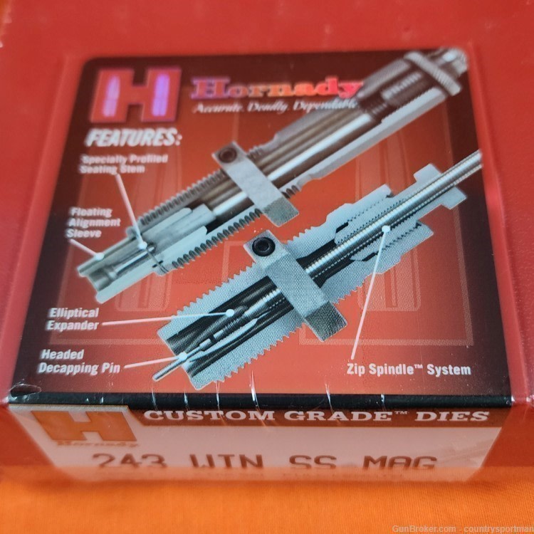 Hornady Reloading Dies Caliber 243 WIN SS MAG, Series I, Item# 546225-img-1