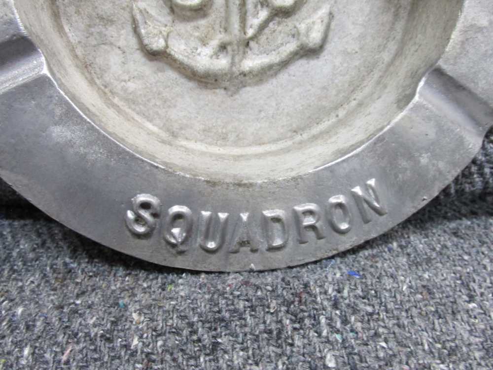 WWII ERA U.S. NAVY SHIPBOARD MADE ASHTRAY; RESERVE DESTROYER SQUADRON-img-4