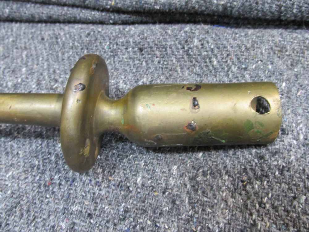 WWII ERA TRENCH TYPE MADE FLAG POLE TOPPER WITH STAR, 8 1/2" OVERALL-img-5