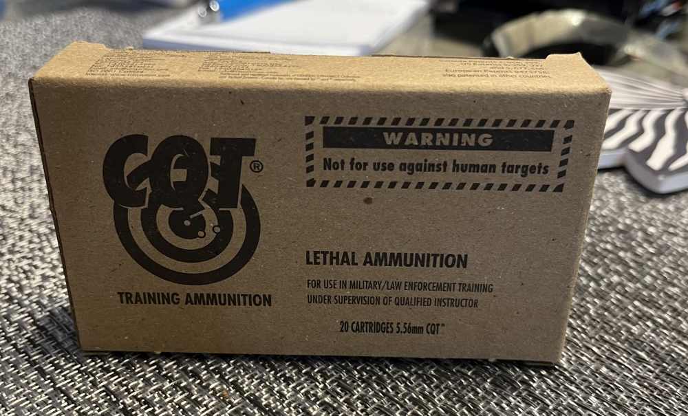 CQT 5.56mm Lethal Training Ammunition 20 Rounds -img-0