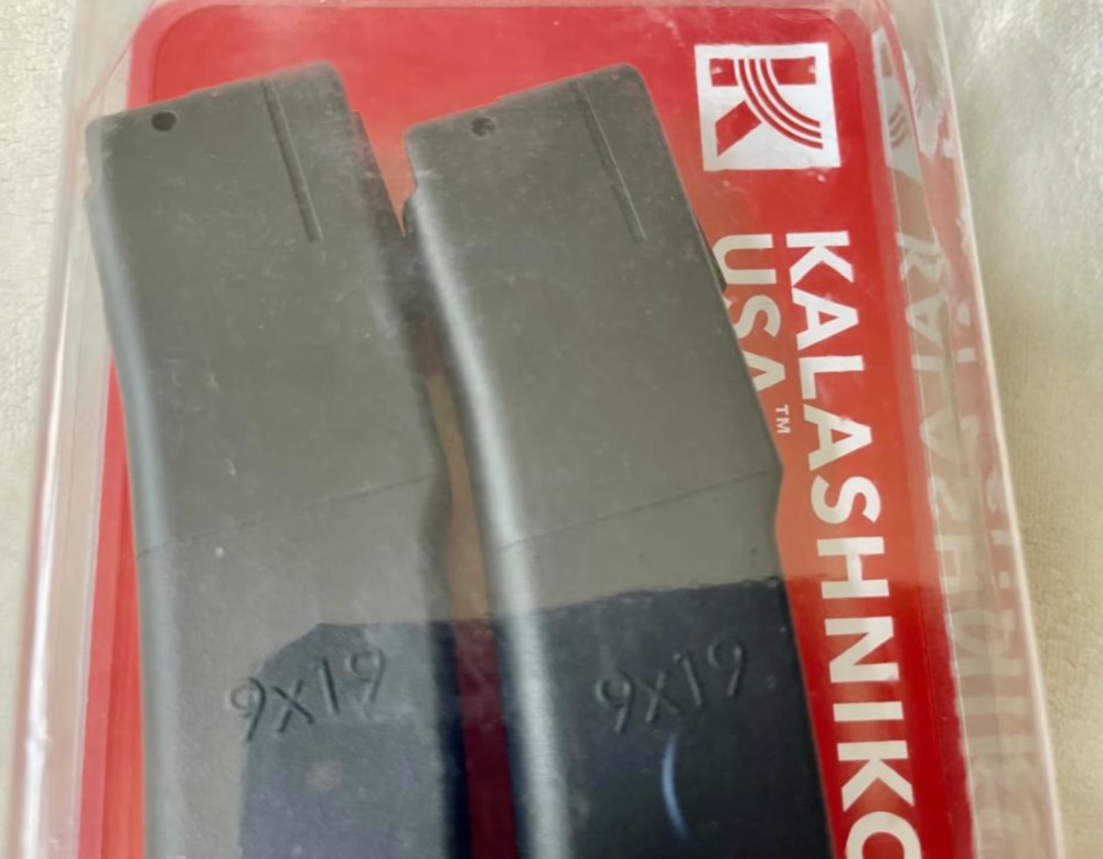 KP-9 (Kalashnikov USA) 9mm original Magazines – New – Collectible-img-2