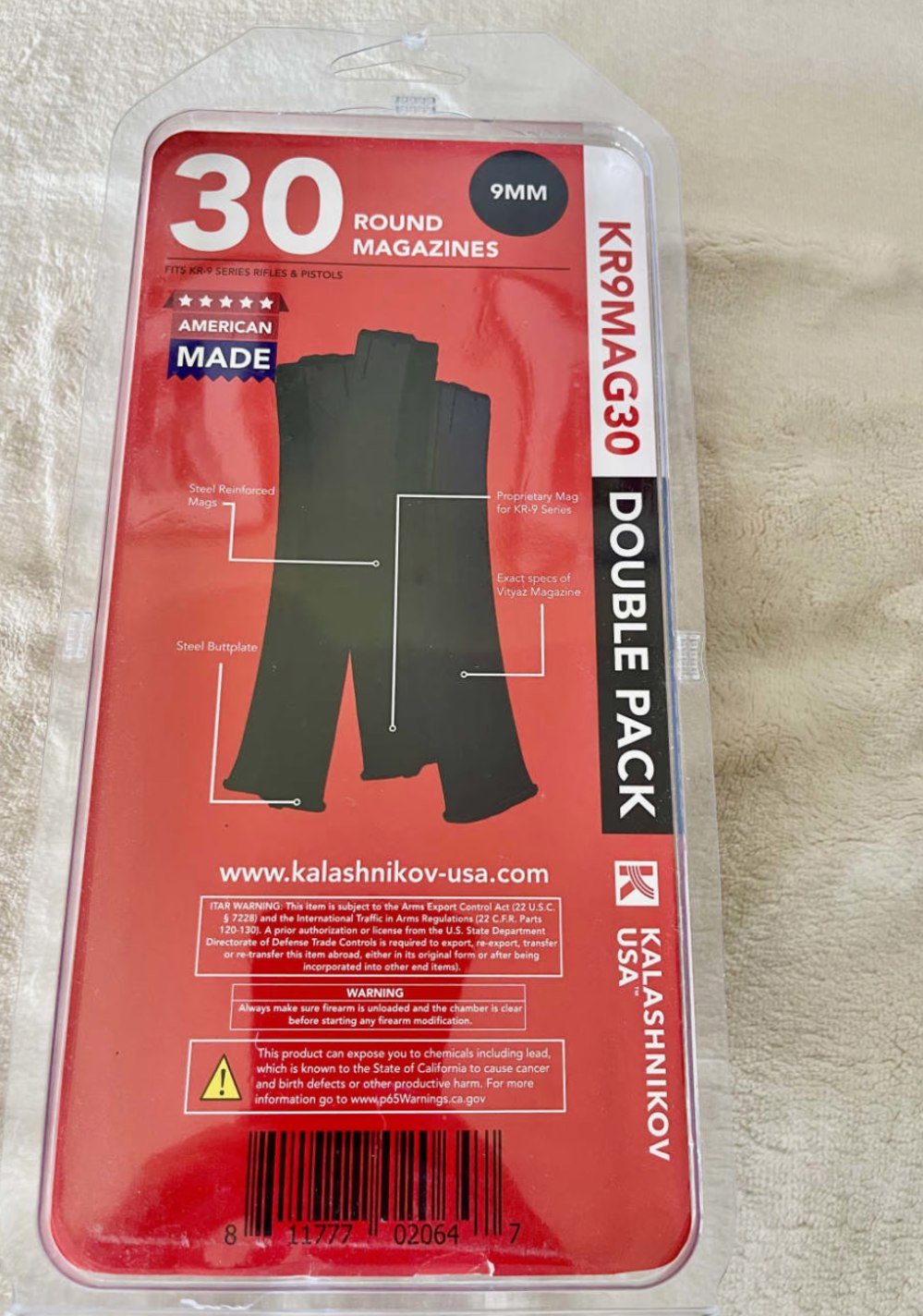 KP-9 (Kalashnikov USA) 9mm original Magazines – New – Collectible-img-1