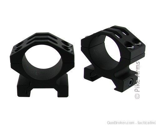 Pike Arms® Precision Billet Machined 1" Diameter Scope Rings - MAtte Black-img-0