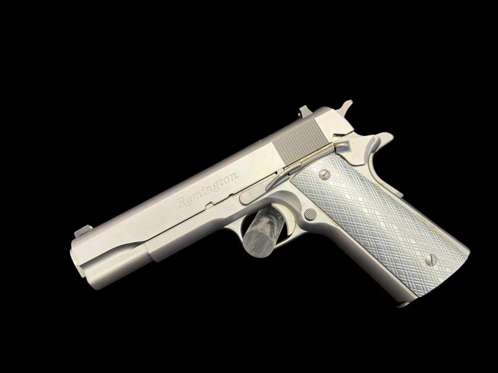 AWESOME, REMINGTON 1911 R1 STAINLESS .45 ACP ORIGINAL BOX & PAPERS -img-6