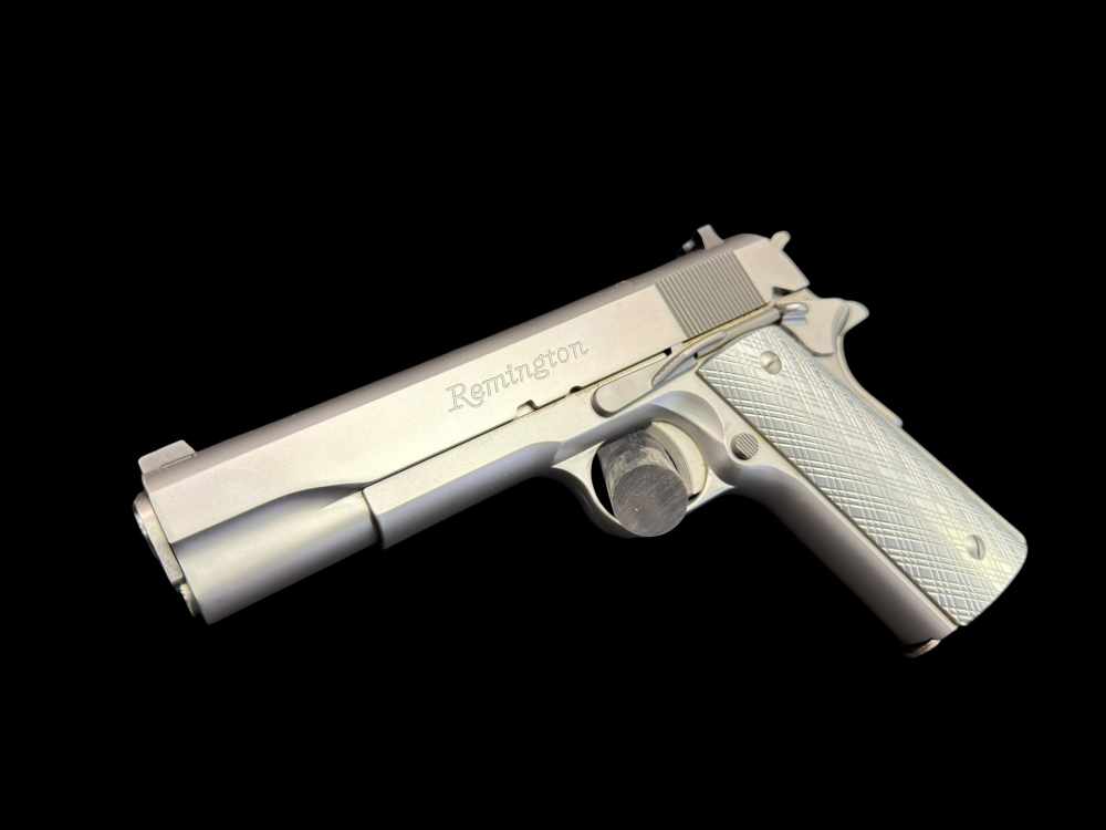 AWESOME, REMINGTON 1911 R1 STAINLESS .45 ACP ORIGINAL BOX & PAPERS -img-4