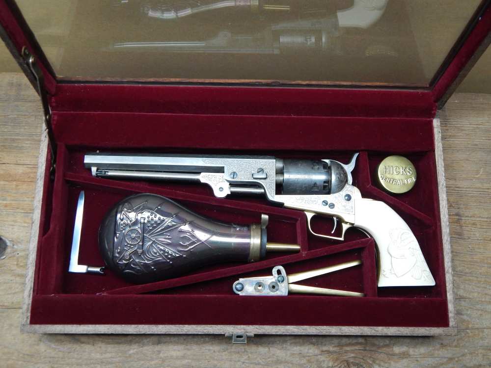 Armi San Marco 1851 Navy .36 Wild Bill Hickok tribute pistol Cased/extras-img-0