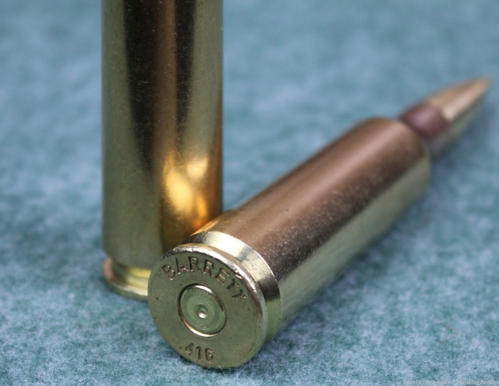 One .416 Barrett Inert Display Dummy Round Brass Projectile-img-0