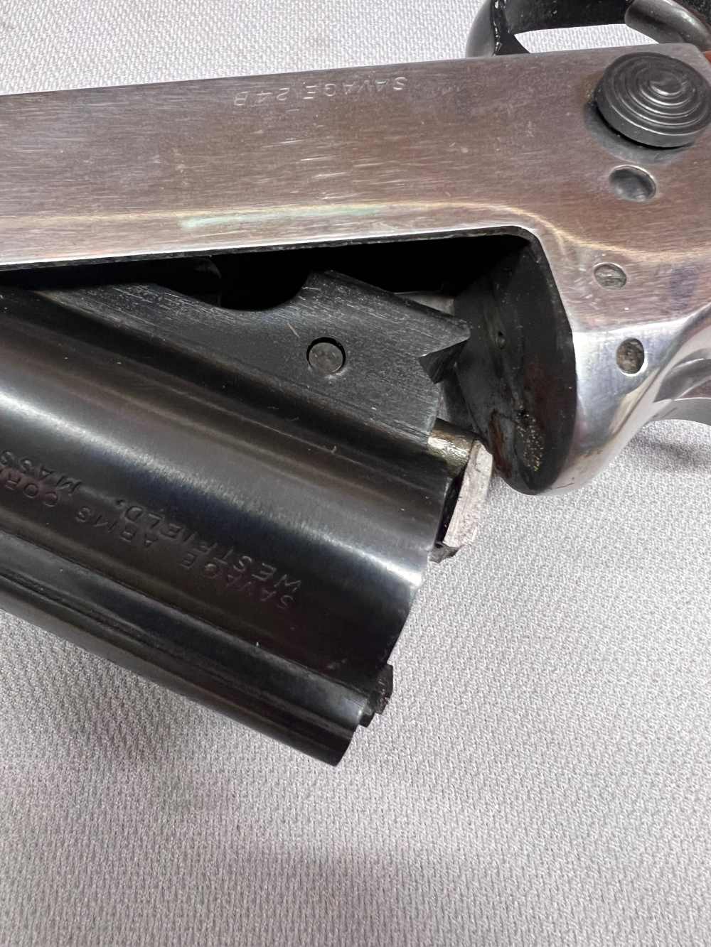 Savage 24B combo 22 WMR / 410 Bore 24" blued barrels / wood stock-img-42