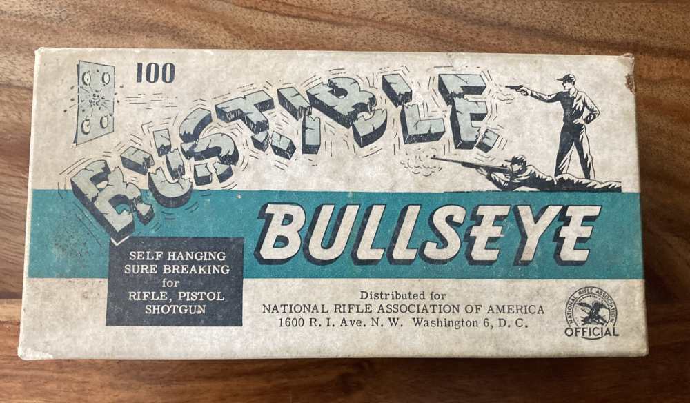 NRA Bustible Bullseye Targets 1960's Self Hanging-img-0