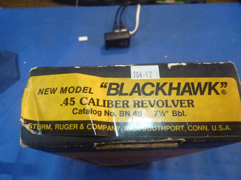 RUGER New Model BLACKHAWK Convertible.45 Colt and .45acp cylinders with Box-img-3
