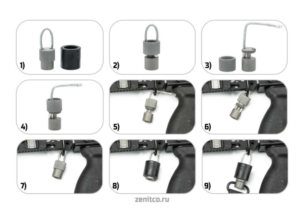 ZENITCO A-7 QD SLING MOUNT — PT-1 / PT-1S STOCK — BLACK-img-3