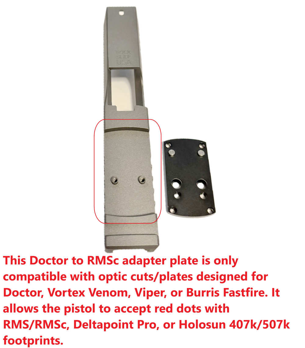 Doctor to RMSc Footprint Adaptor Mount Plate, Vortex Venom to Holoson 407K-img-1