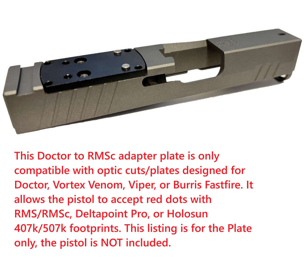 Doctor to RMSc Footprint Adaptor Mount Plate, Vortex Venom to Holoson 407K-img-0