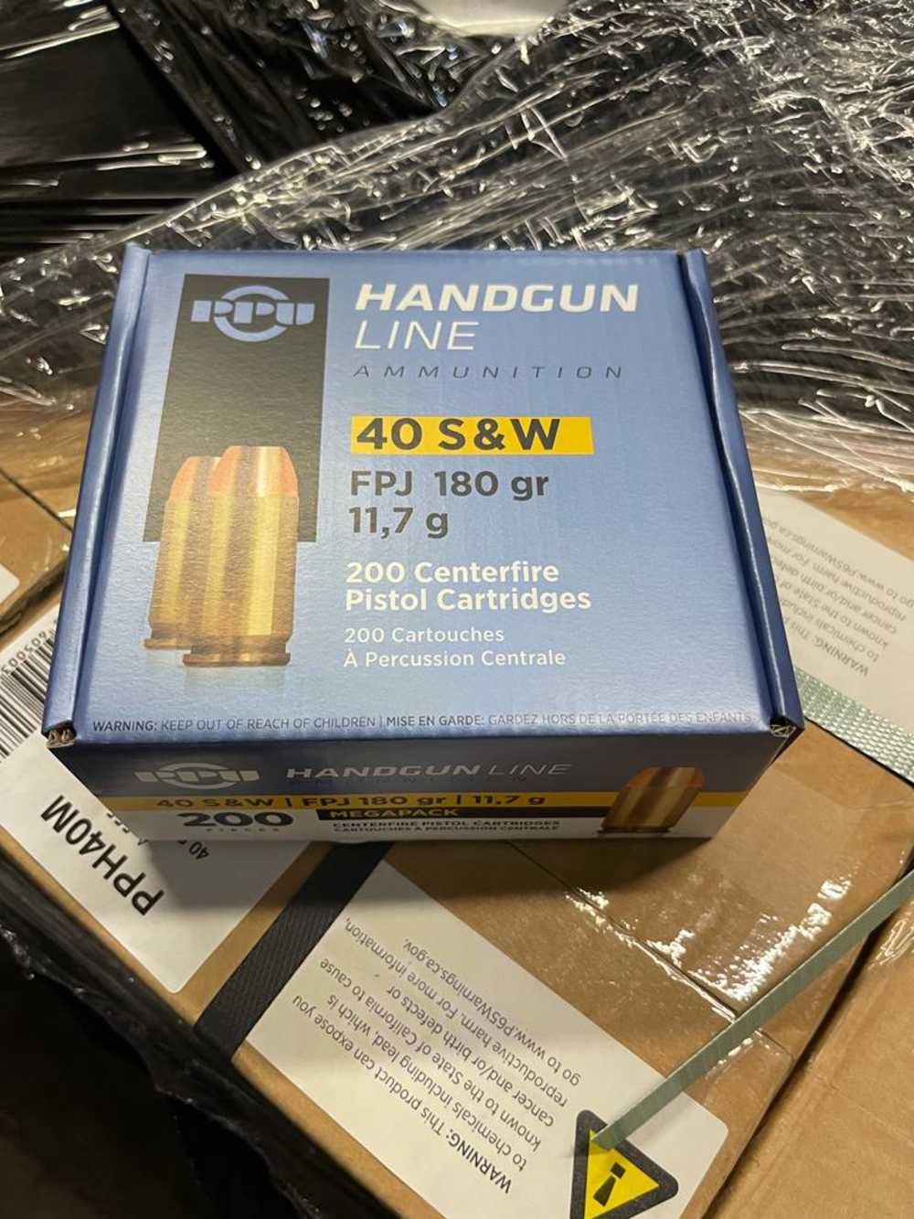 100 Rounds - 40 S&W 180 Grain Brass FPJ Prvi Partizan Ammo PPU-img-2