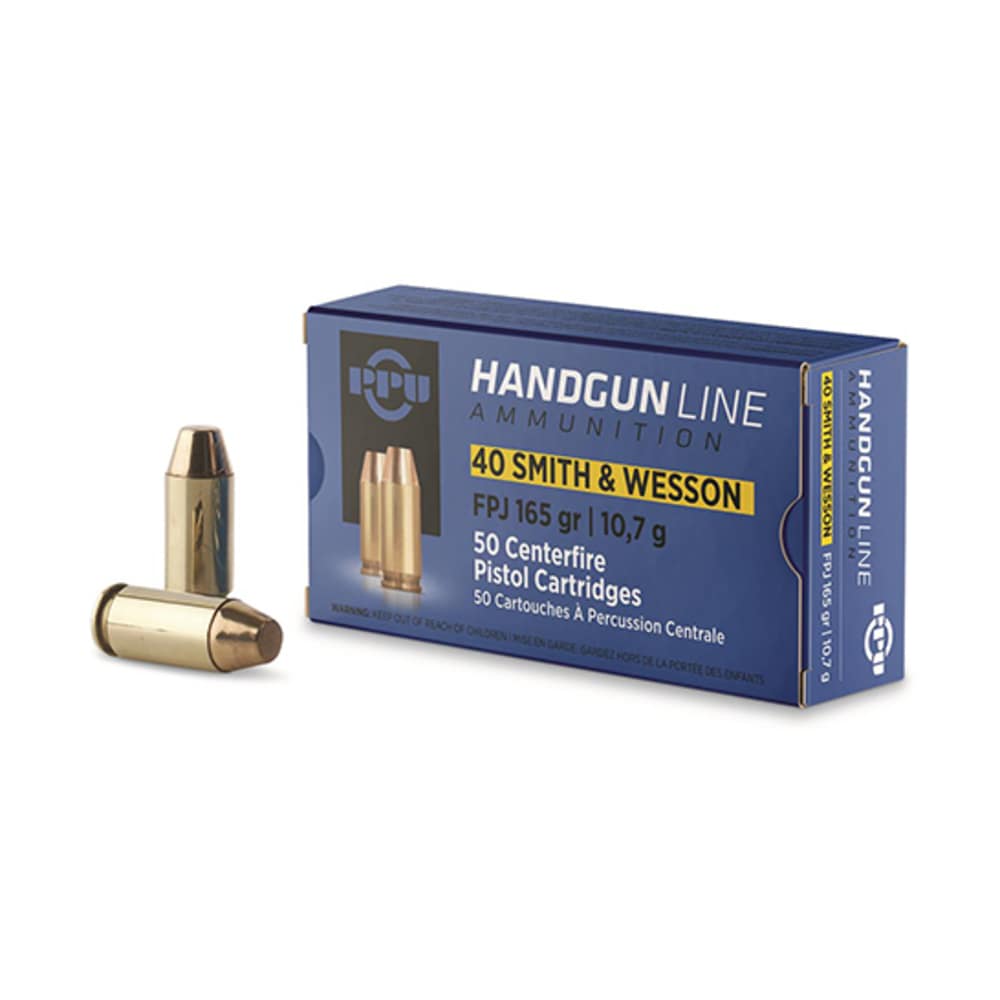 100 Rounds - 40 S&W 180 Grain Brass FPJ Prvi Partizan Ammo PPU-img-1