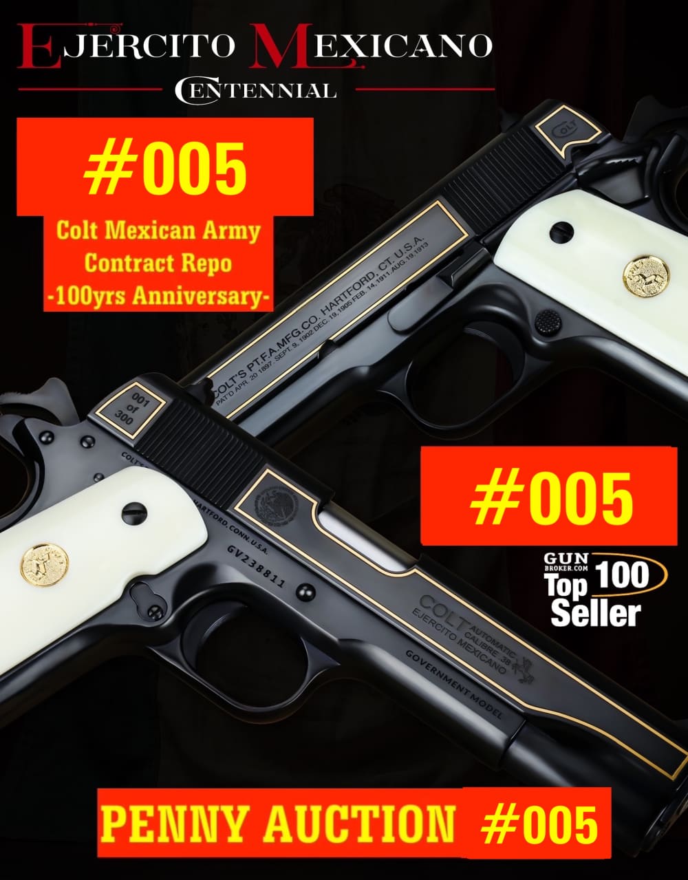 PENNY SK Customs Ejercito Mexicano Colt M1911 - CENTENNIAL #005 of 300-img-0
