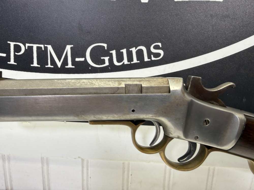 Rare Antique Frank Wesson Single shot 23” barrel .22 Hexagon barrel -img-5