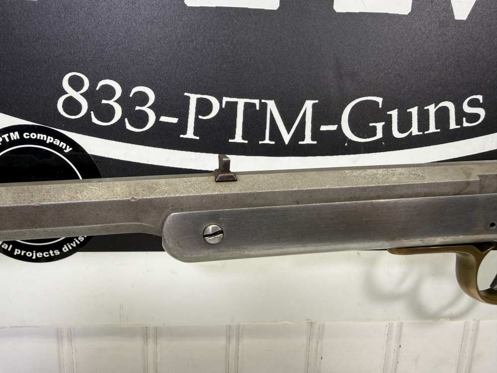 Rare Antique Frank Wesson Single shot 23” barrel .22 Hexagon barrel -img-11