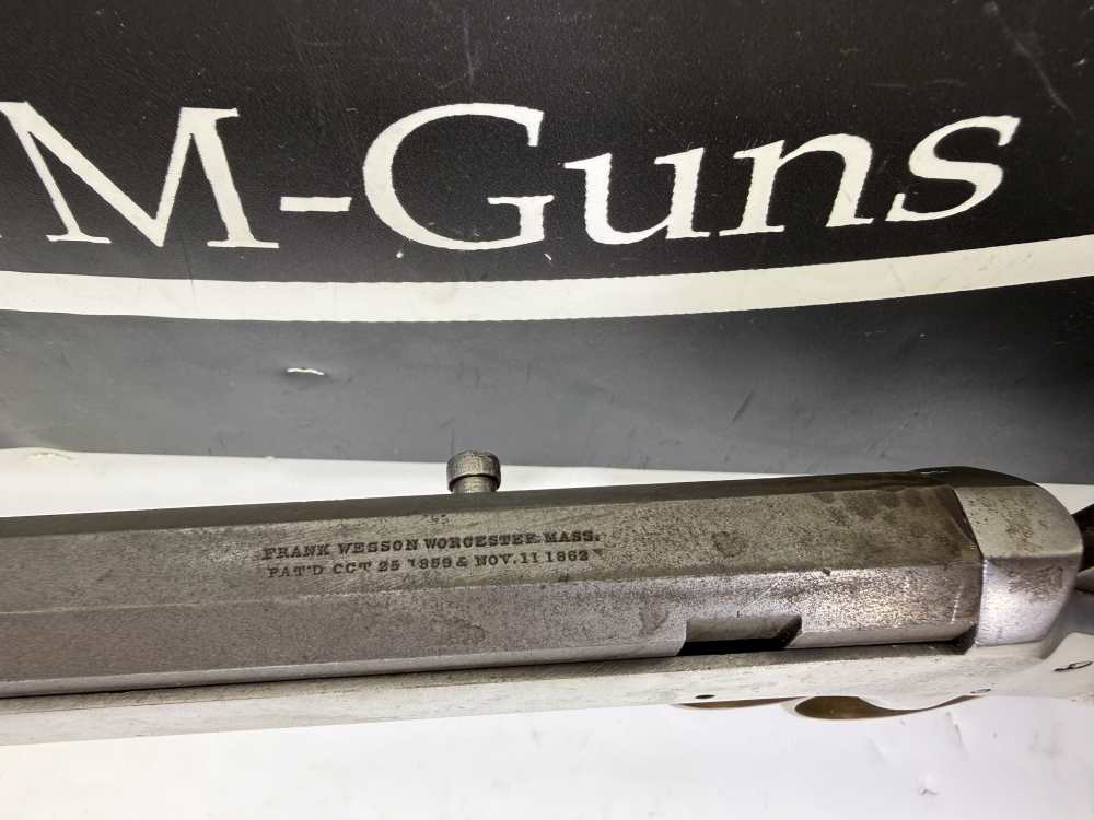 Rare Antique Frank Wesson Single shot 23” barrel .22 Hexagon barrel -img-16